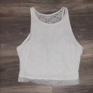 White Abercrombie crop top